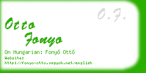 otto fonyo business card