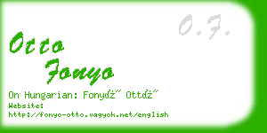 otto fonyo business card